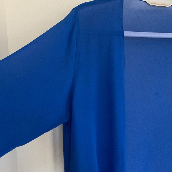 Soft Surroundings Womens Silk Undercover Topper Sz MD Kimono Sheer Open Front - Picture 6 of 10